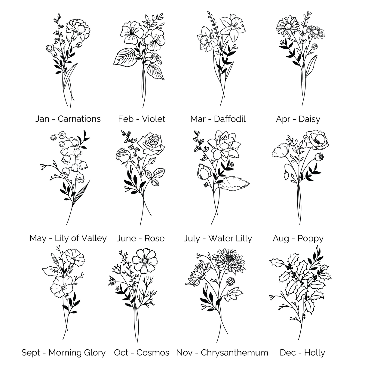 Personalized Birth Flower Tumbler