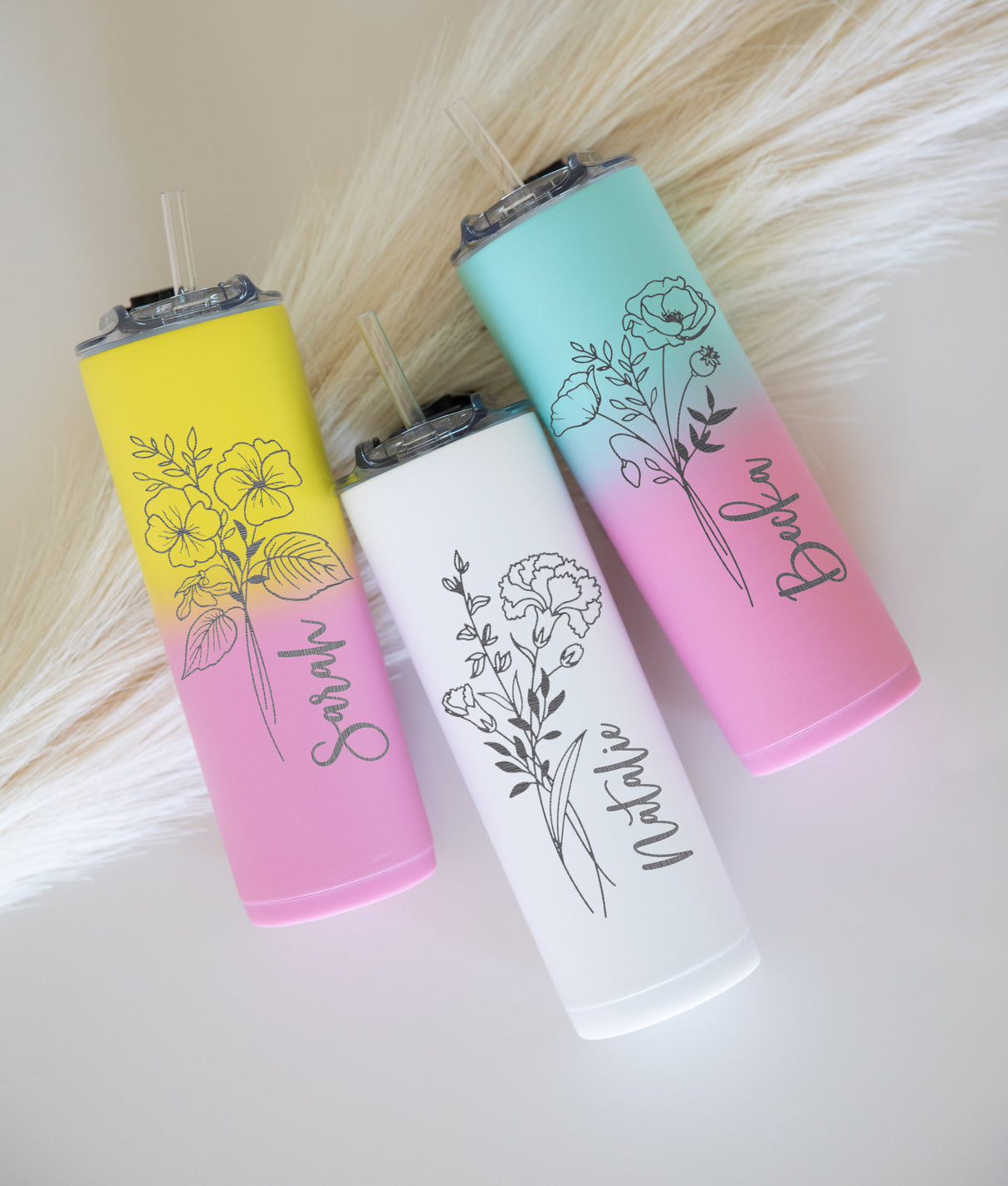 Personalized Birth Flower Tumbler