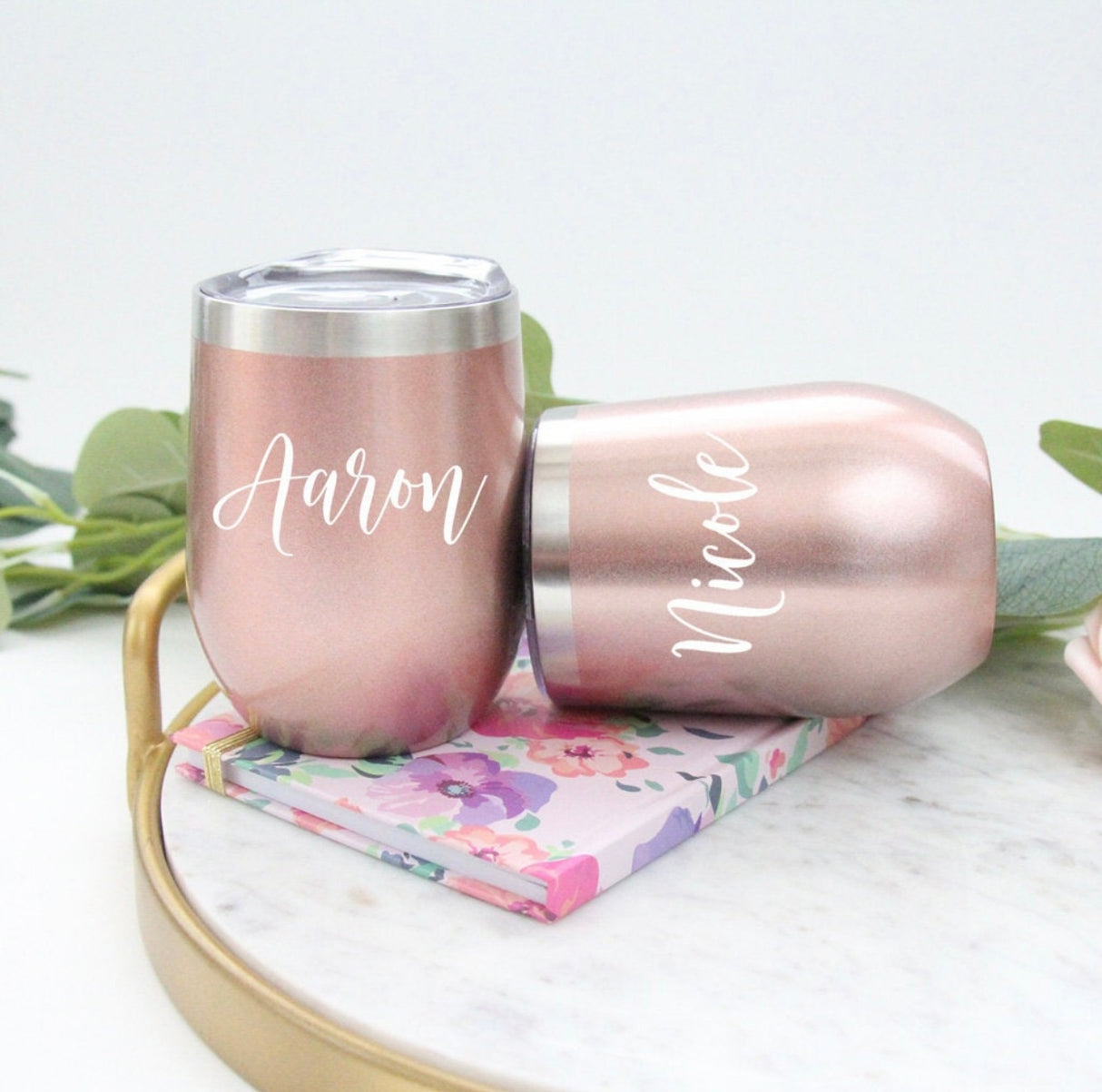 Rose Gold Stemless Wine Tumbler