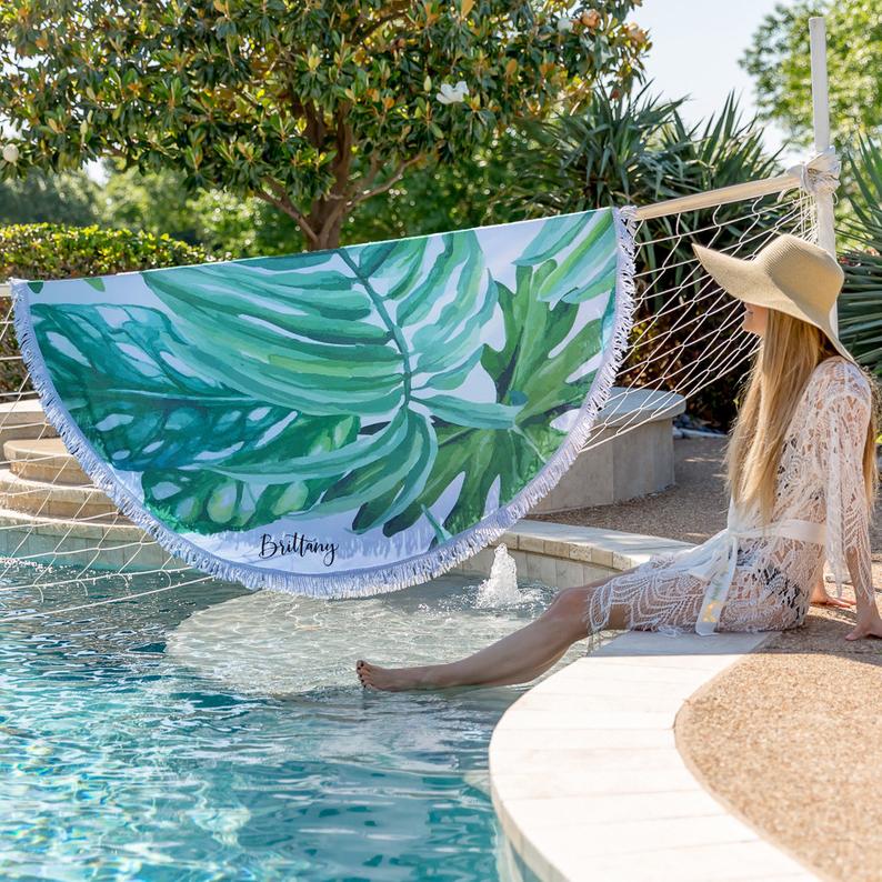 Palm Leaf Towel Beach