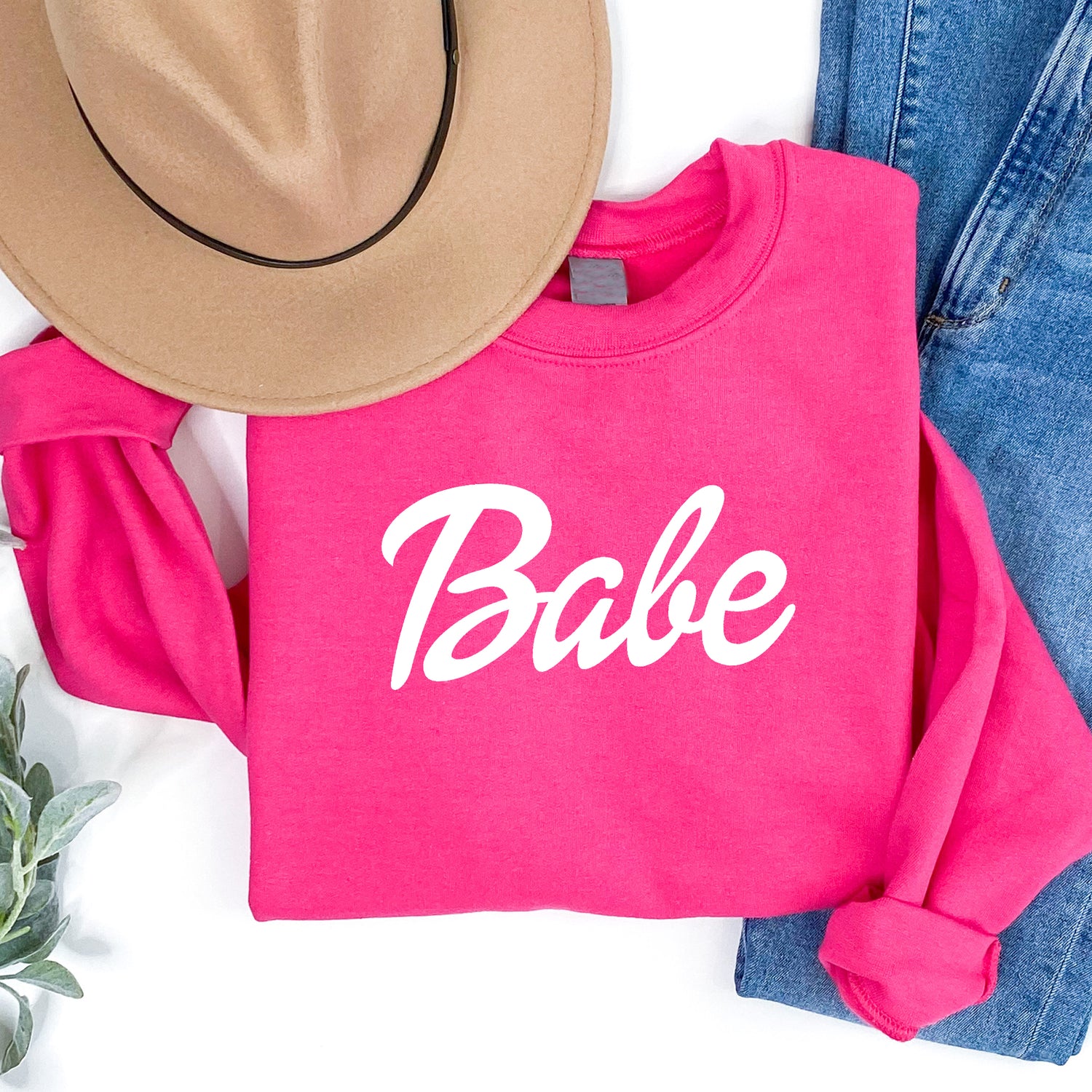 Babe Hot Pink Sweatshirt