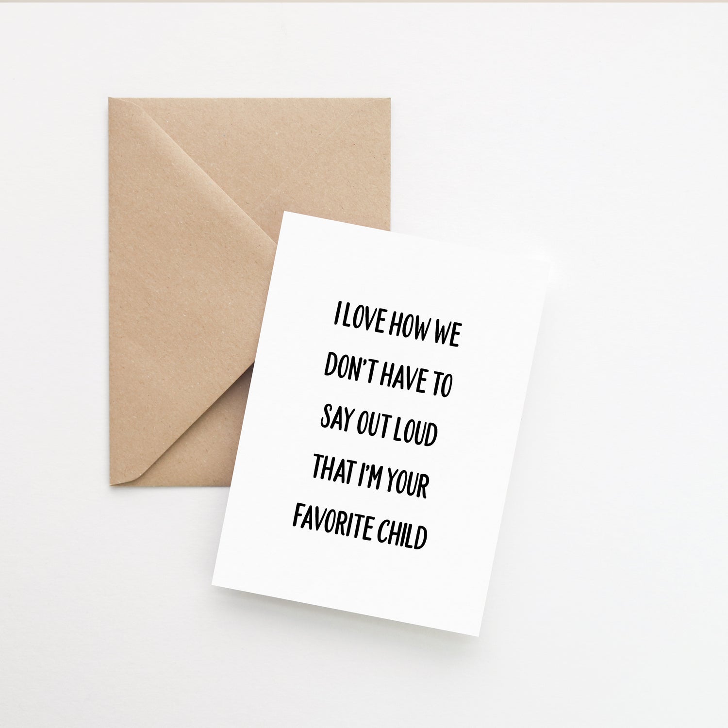 Favorite Child Card - Portrait