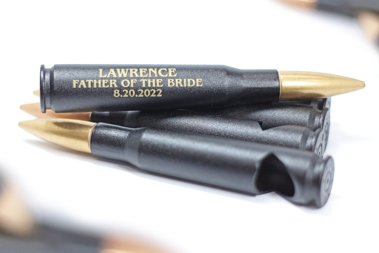 Groomsmen Gifts .50 Caliber Bottle Opener in Black