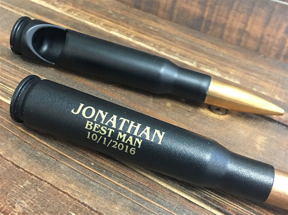 Groomsmen Gifts .50 Caliber Bottle Opener in Black