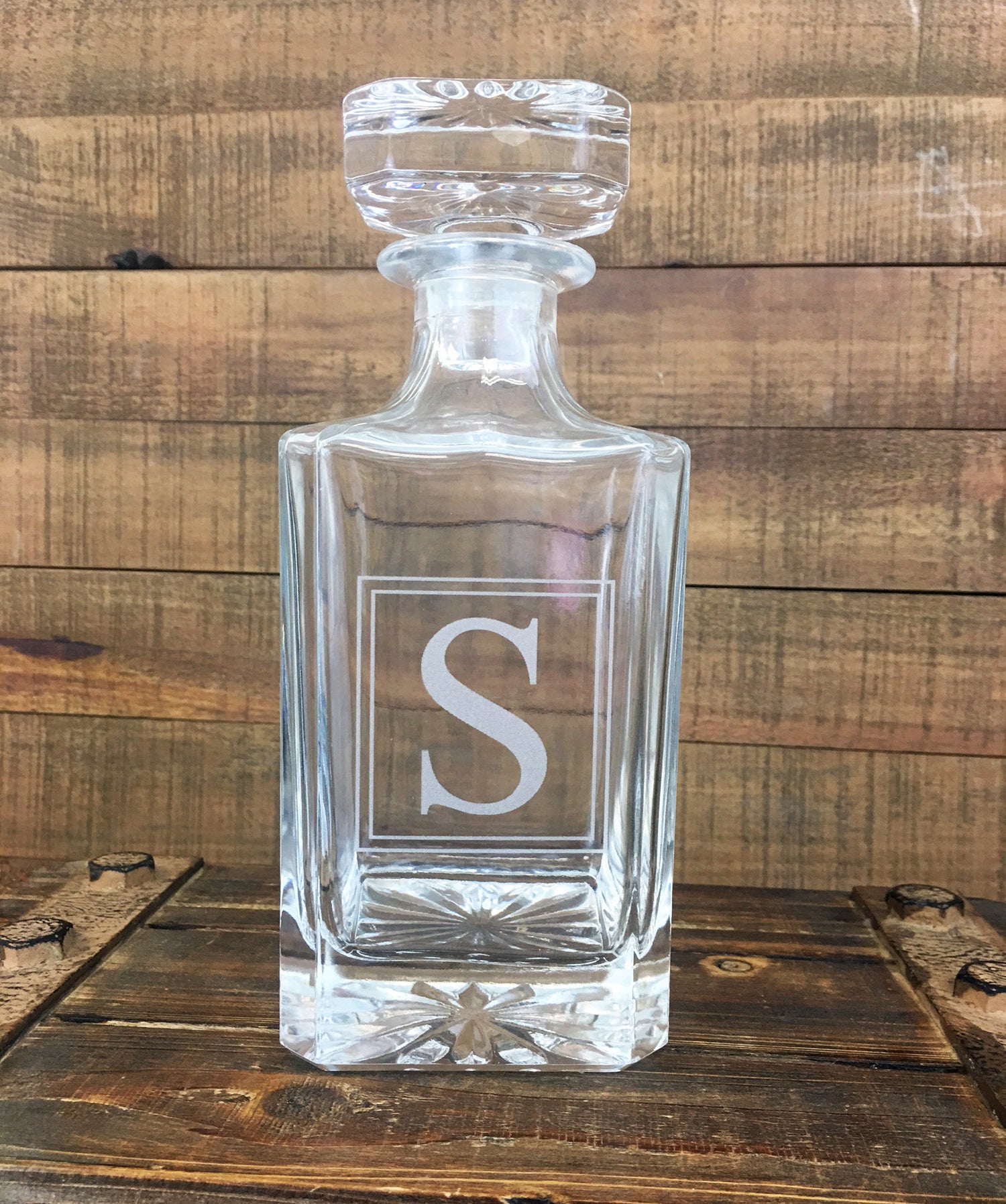 monogrammed decanter