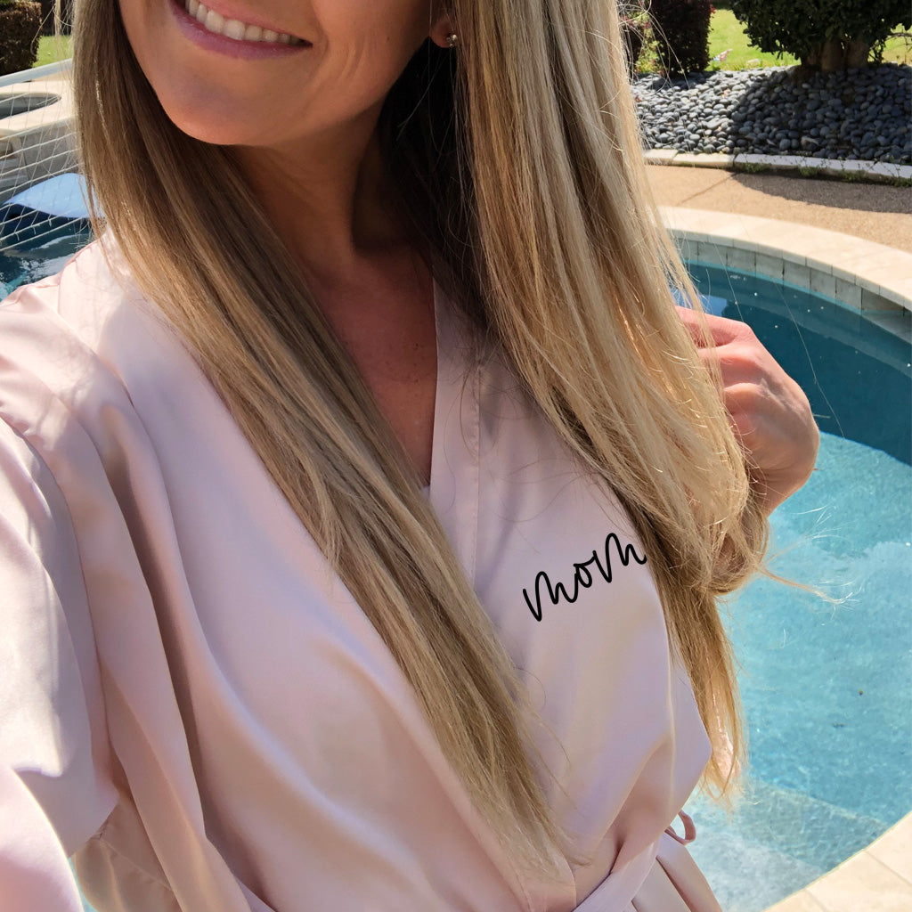 Satin Lace Robe for Mom