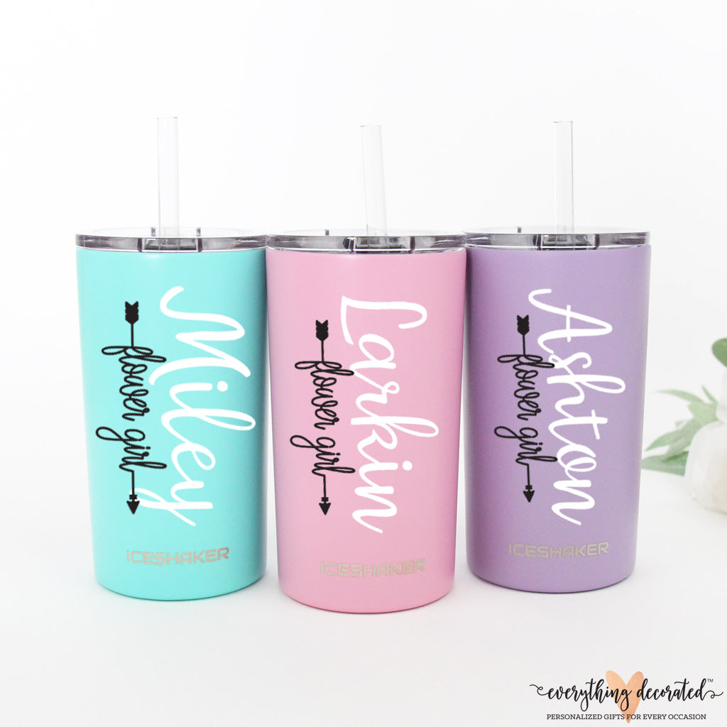 Flower Girl Personalized Wedding Day Tumbler