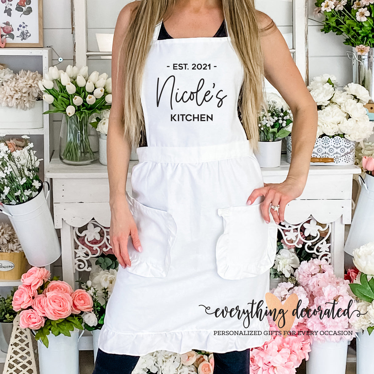 Personalized Ruffled Apron