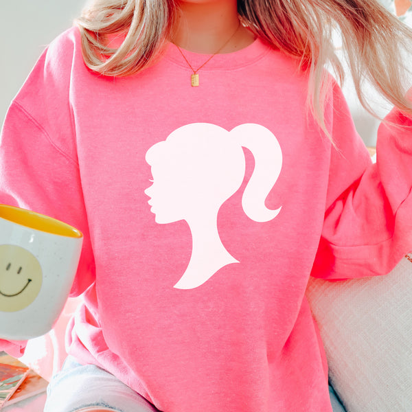 Barbie sweatshirt womens hotsell