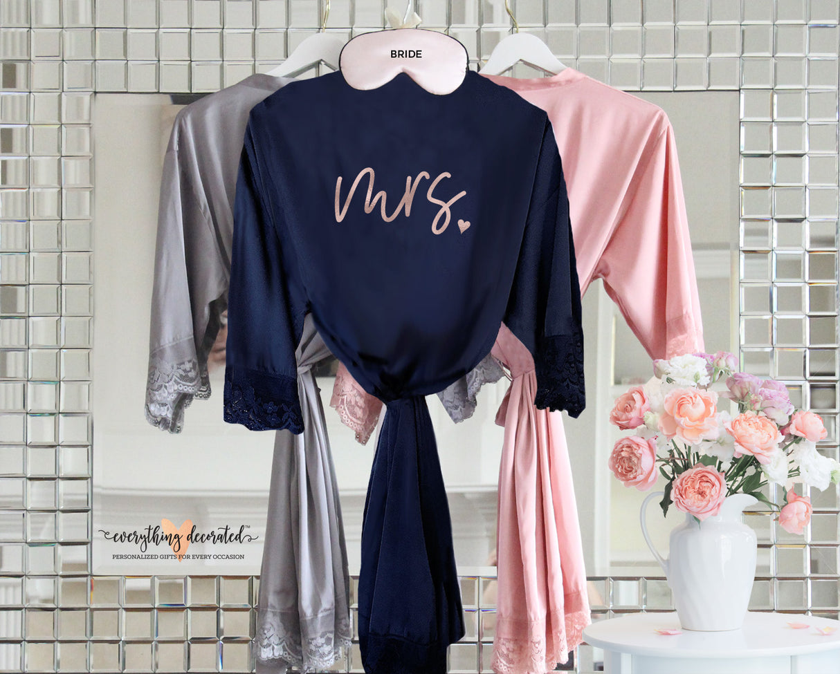 Mrs. Satin Lace Robe