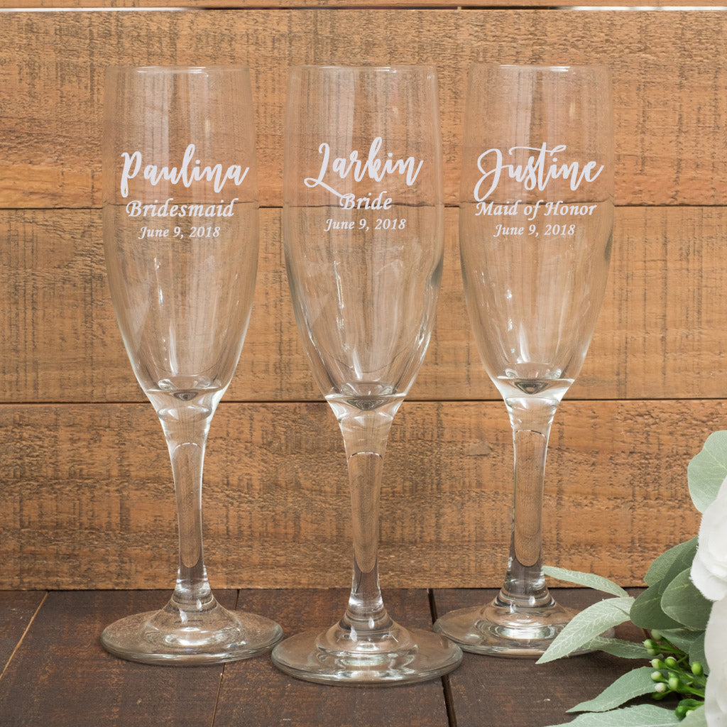 Champagne Flutes for Bridesmaids