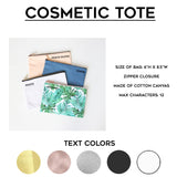 Custom Name Canvas Cosmetic Bags