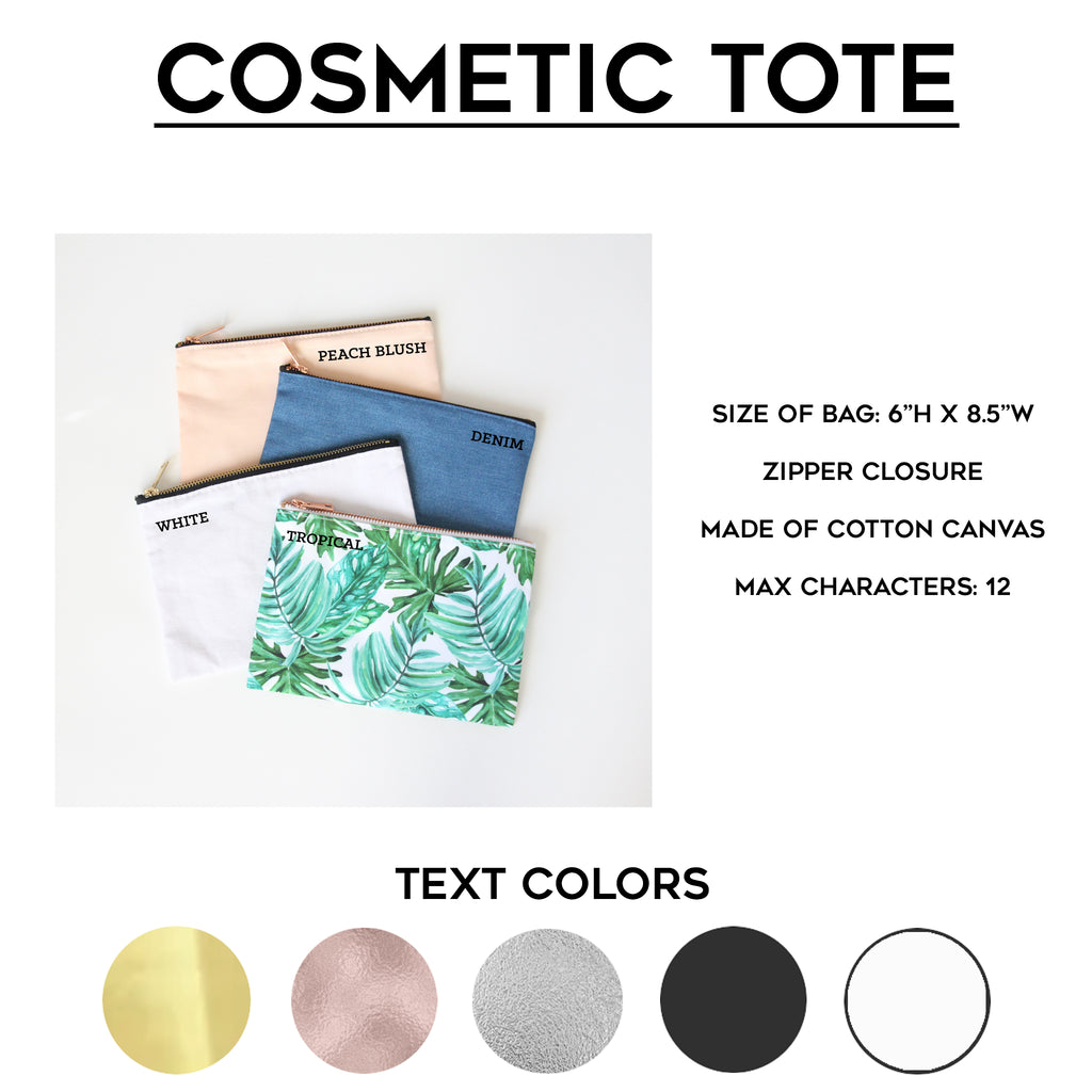 Personalized Monogram Makeup Bag