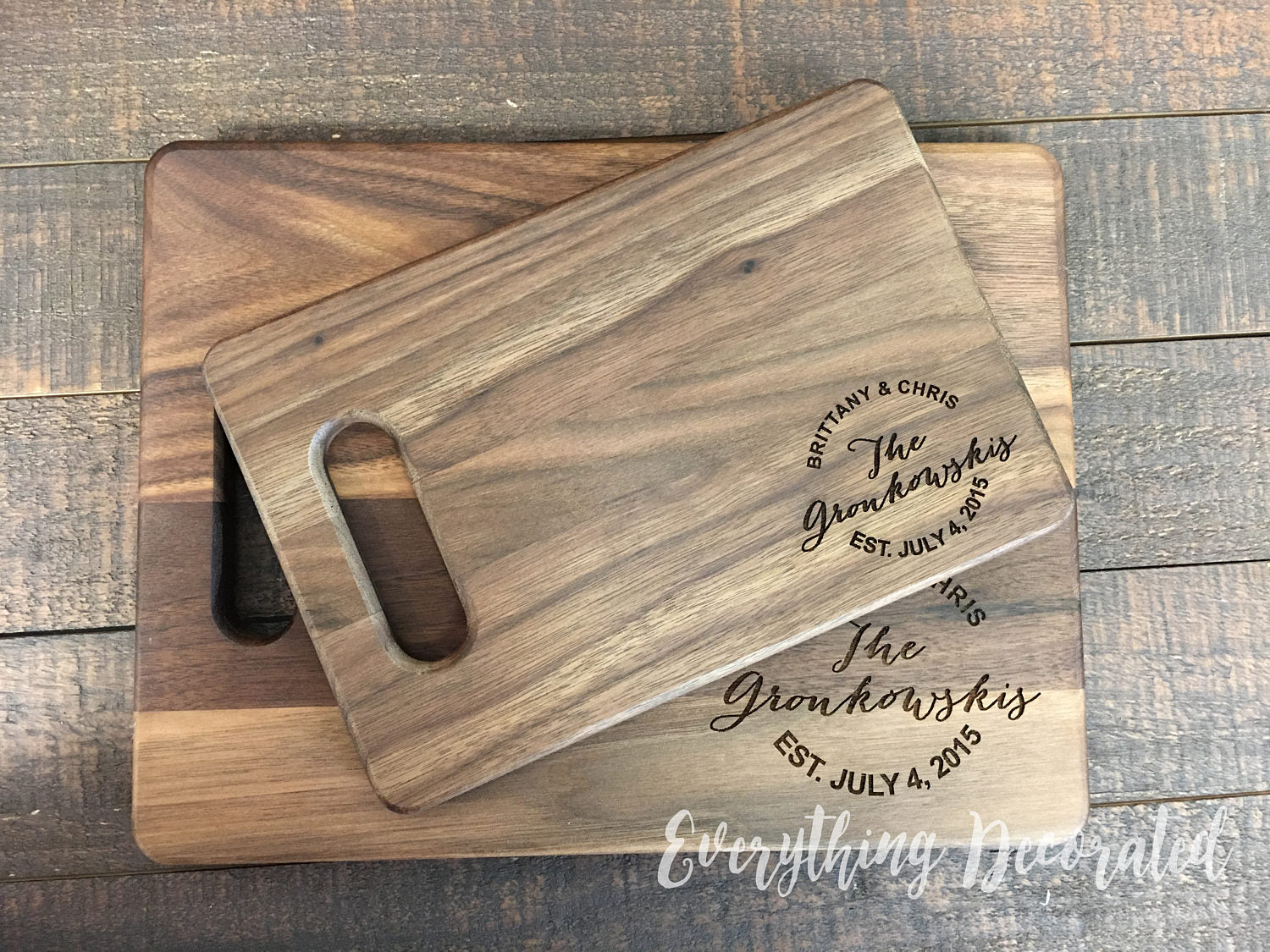 Personalized Cutting Boards Walnut