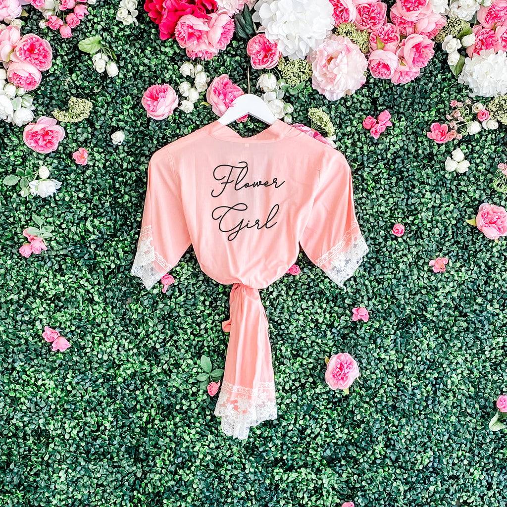 Cotton Lace Flower Girl Robe