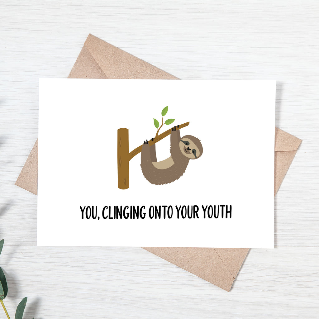 Sloth Birthday Card