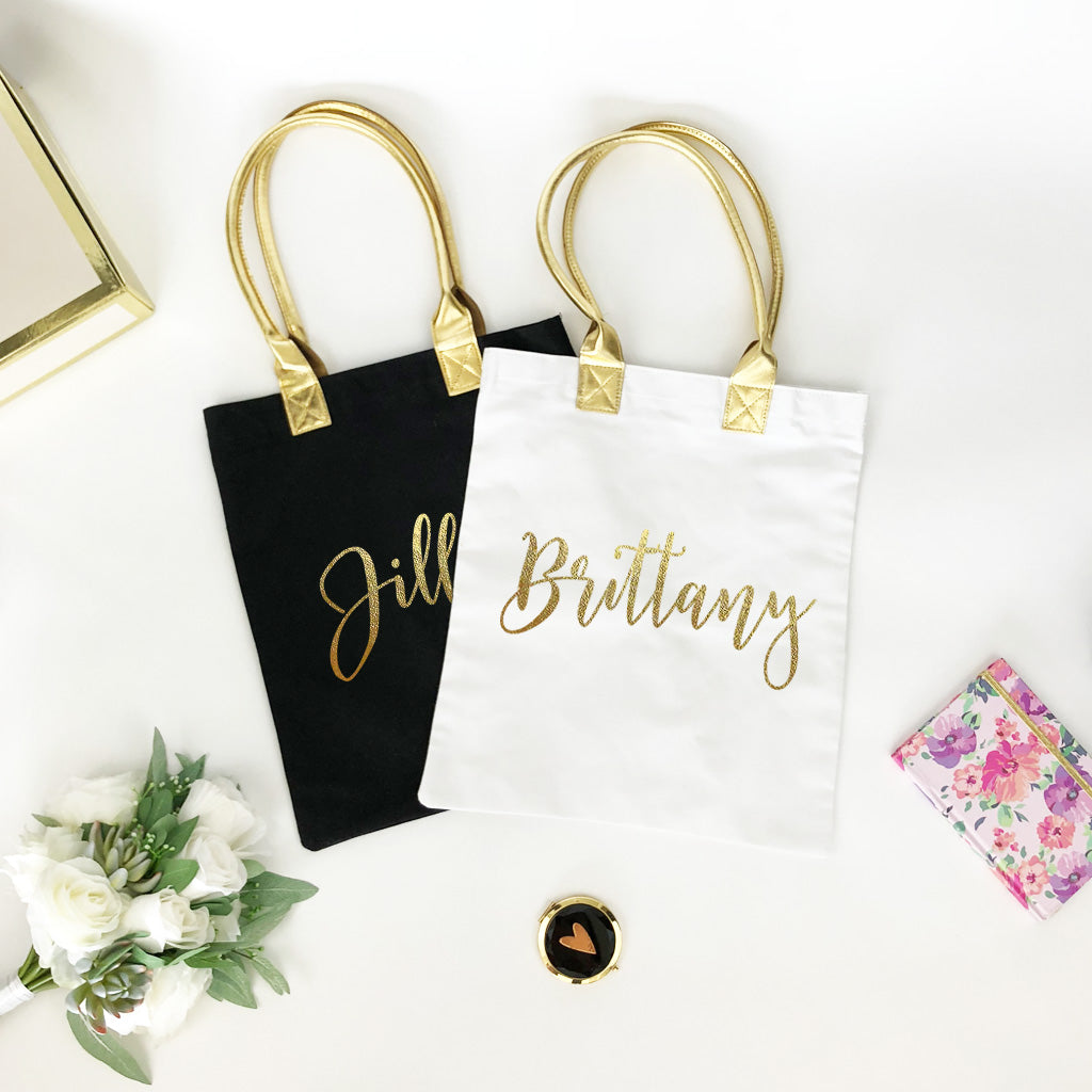 Personalized Tote Bag For Bridesmaids Wedding | Customized Bachelorett –  Zexpa Apparel