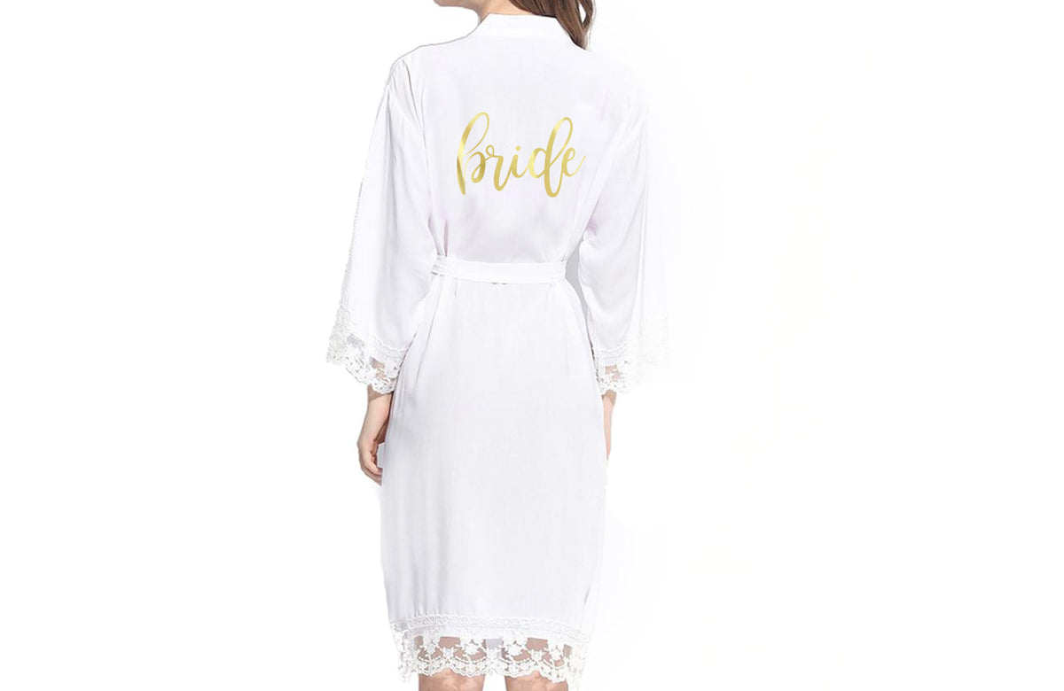 Bridal Party Cotton Lace Robes – Everything Decorated