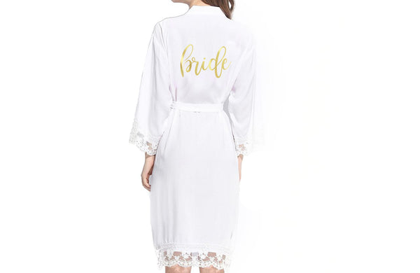 Bridal Party Cotton Lace Robes – Everything Decorated
