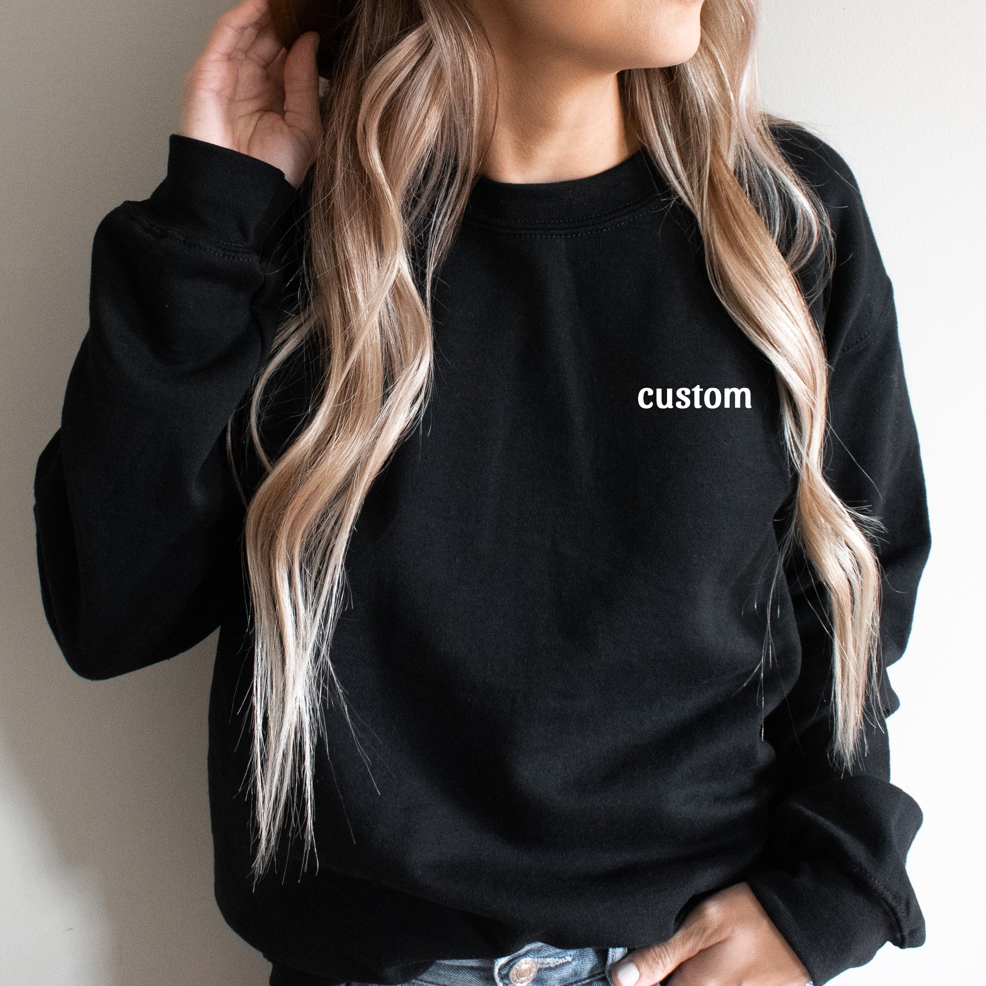 Custom sales black sweatshirt