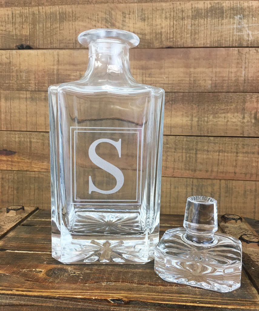 engraved whiskey decanters