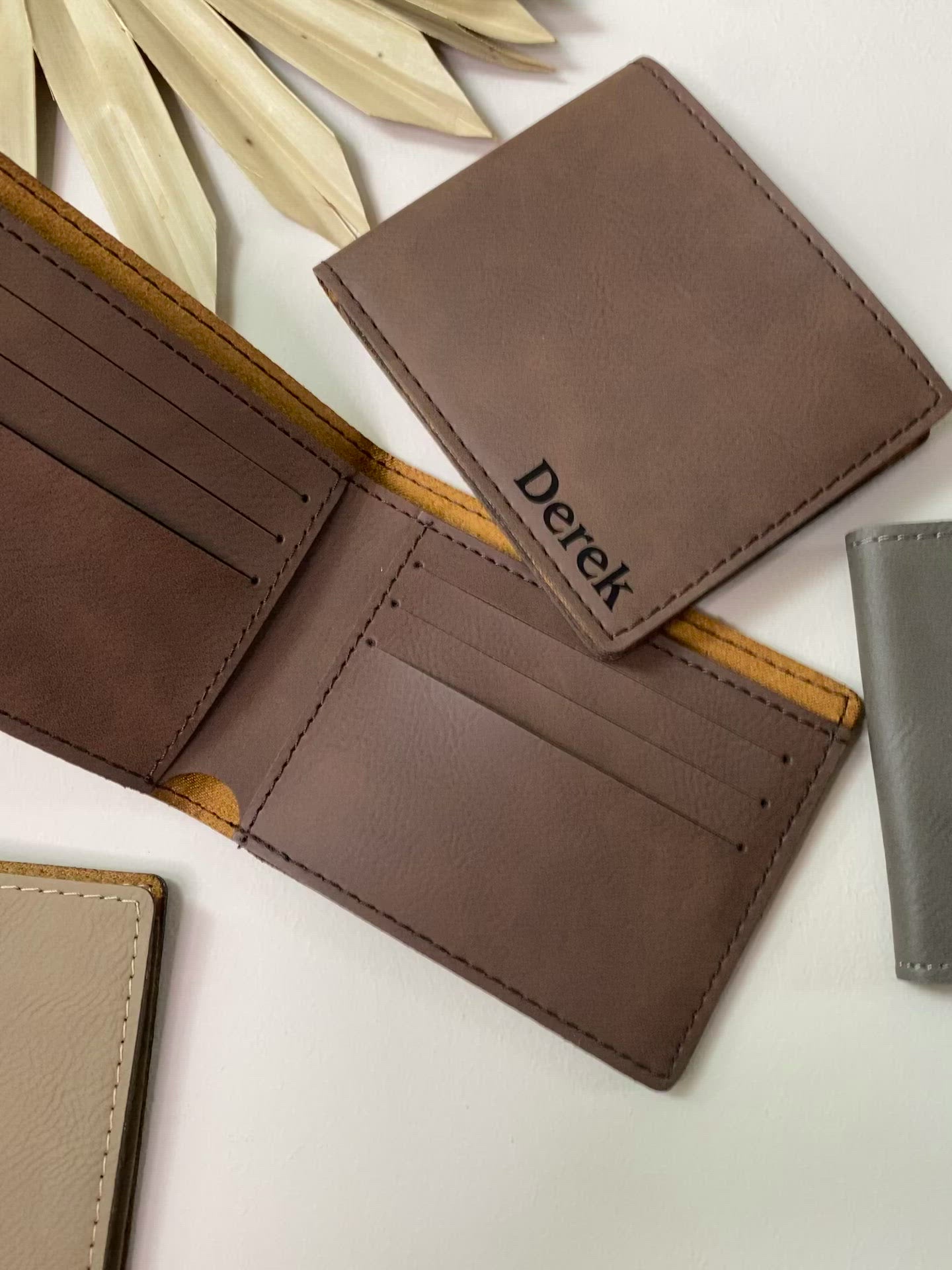 Slim Mens Wallet Bifold [Handmade] [Personalized]