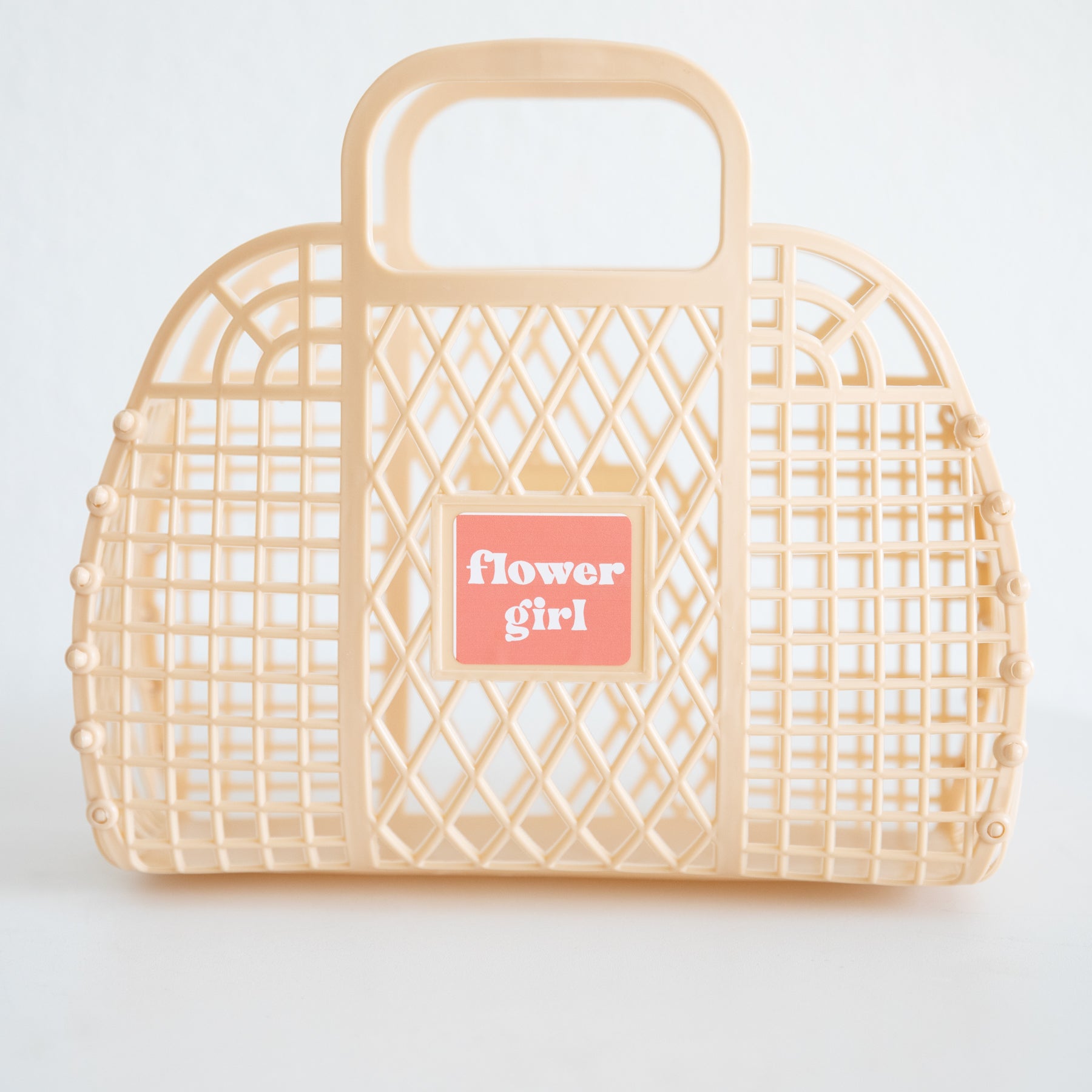 Personalized Retro Vintage Foldable Plastic Jelly Basket Tote Bag