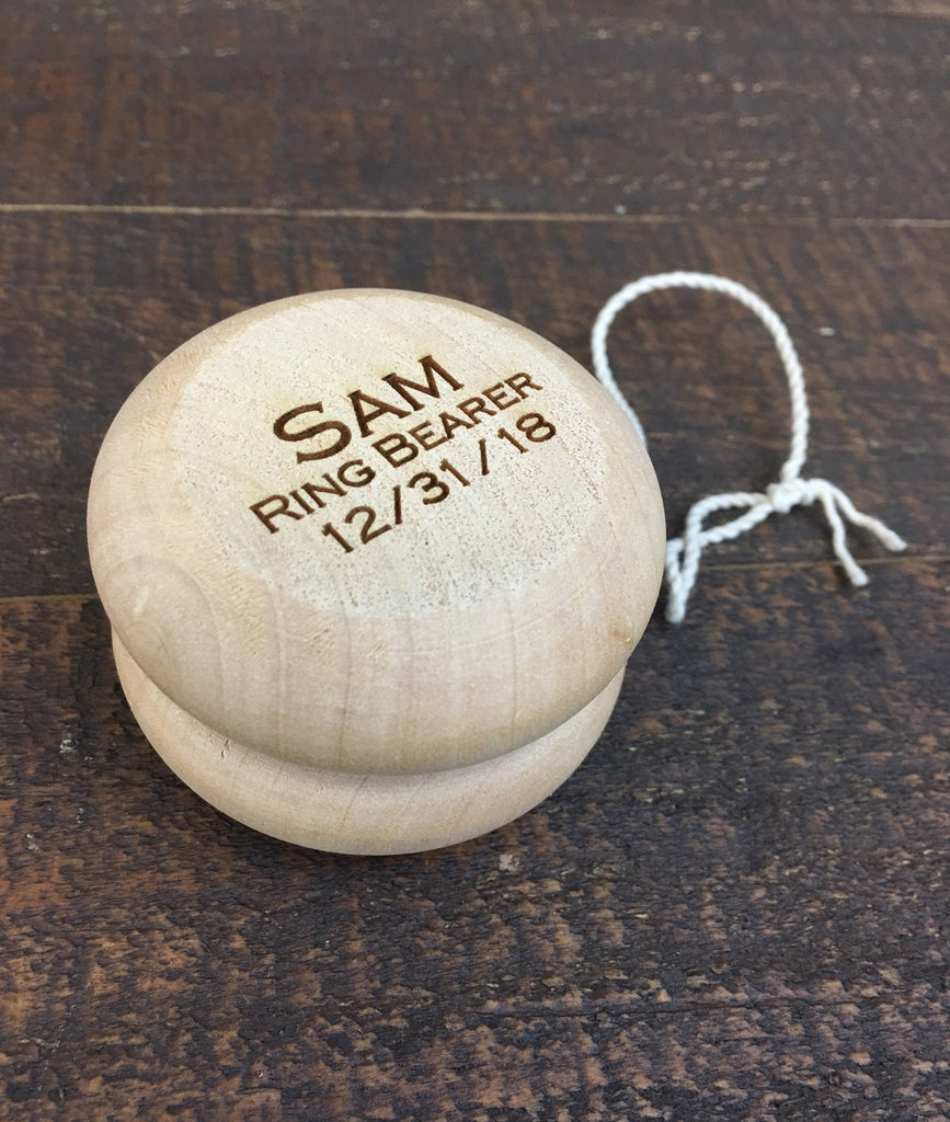 Ring bearer gift engraved yoyo