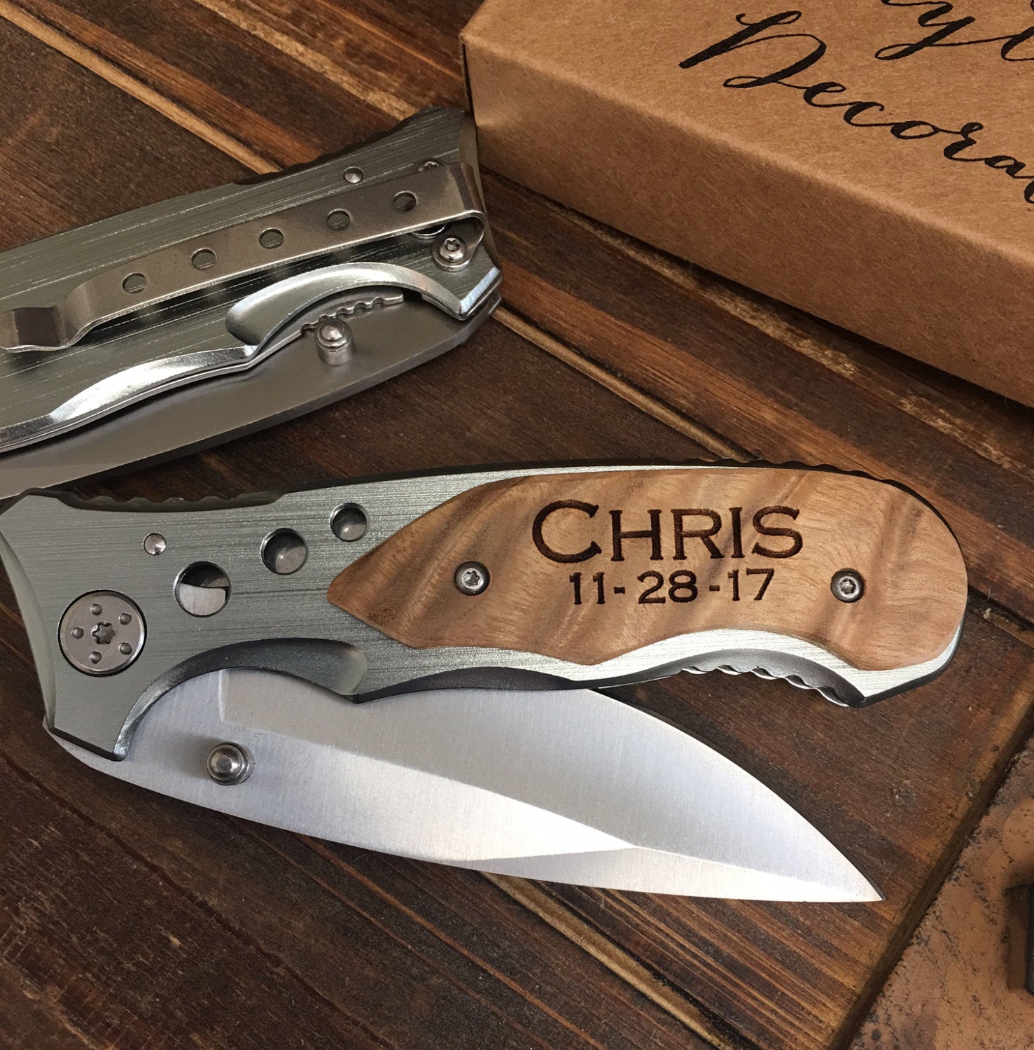 I Love You More, Engraved Pocket Knife, Gift for Boyfriend